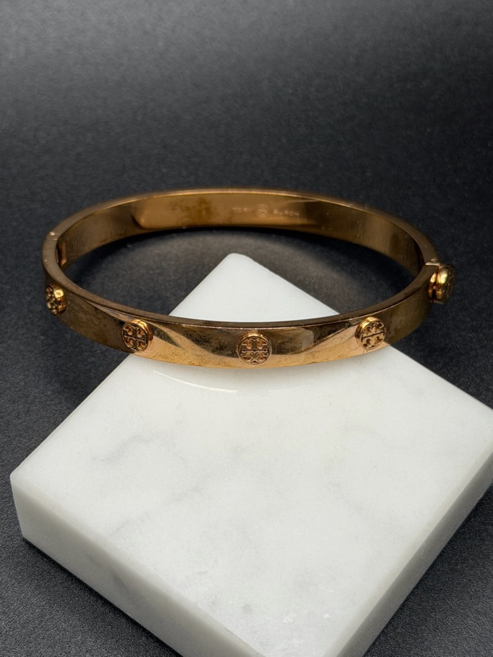 Tory Burch Hinged Bangle Bracelet #E437